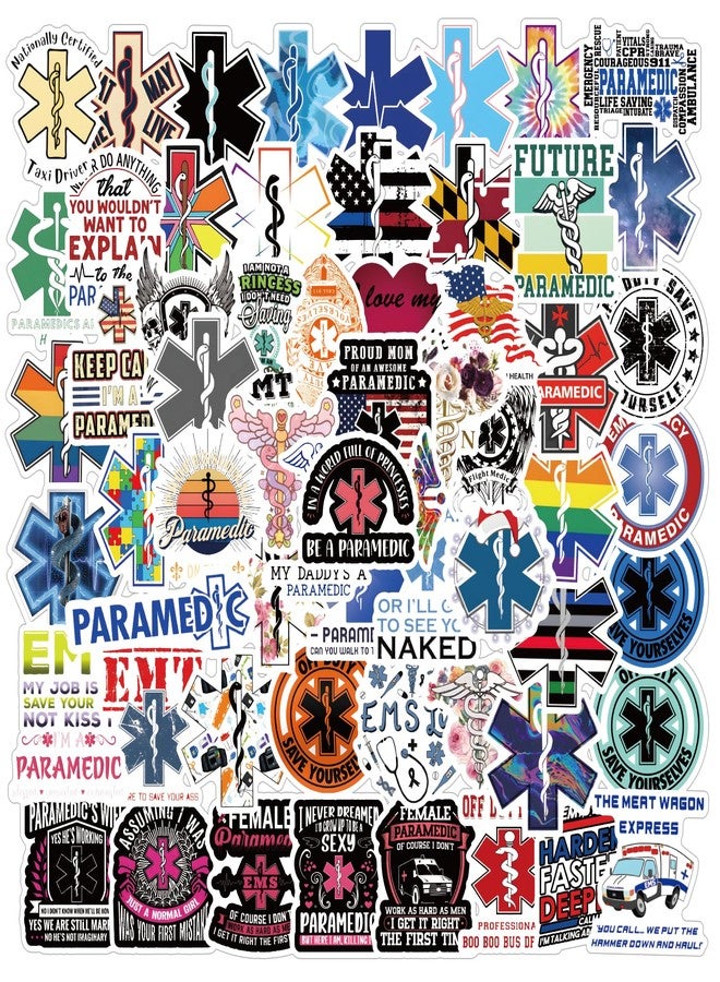 BLCAFEE 63 Pcs EMS Stickers Graffiti Waterproof Vinyl for Birthday Party Supplies Decoration Favors for Water Bottles Laptop Suitcase Scrapbooking Choice - Image 1